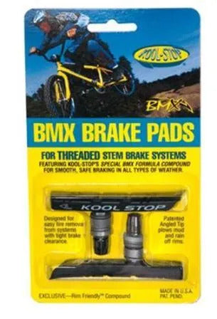 BRAKE PADS - KOOL STOP BMX BLACK THREADED